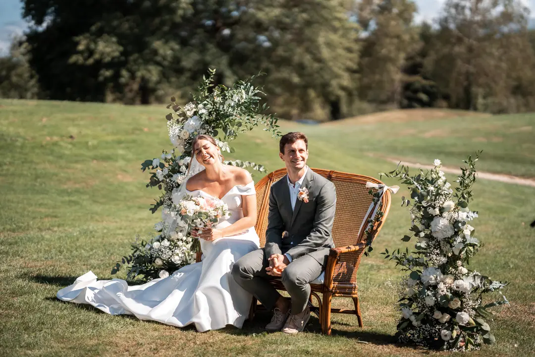 Arche fleurie – mariage Charlotte & Hugo