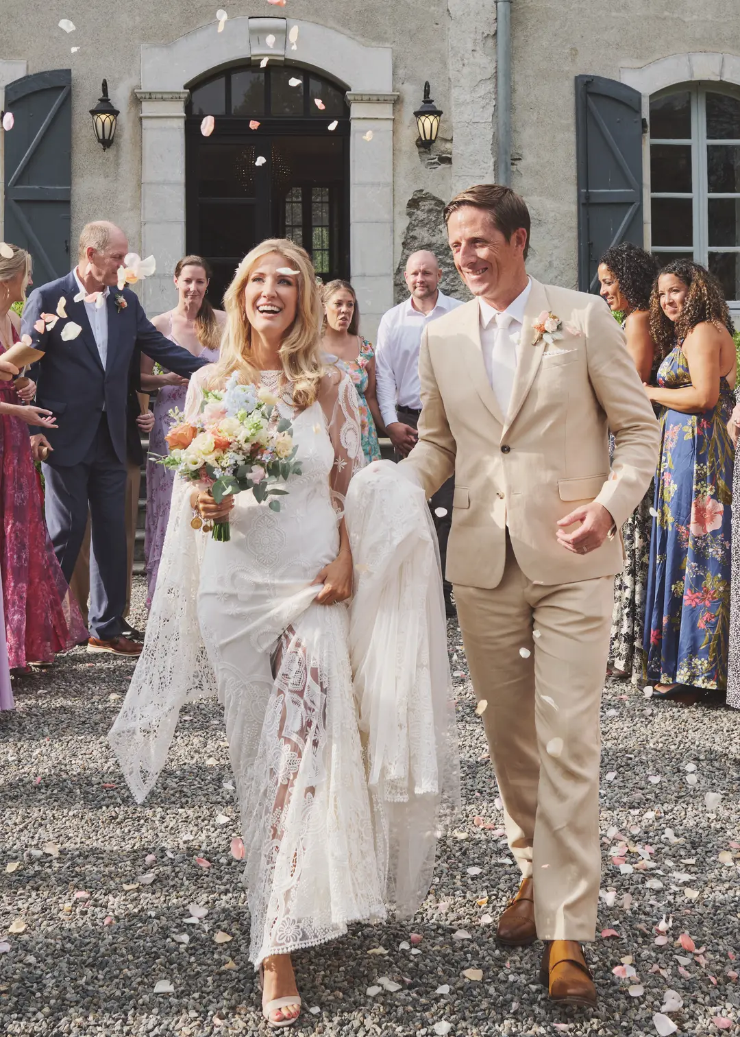 bouquet de mariée – mariage Casey & Kyle, Château de Siradan