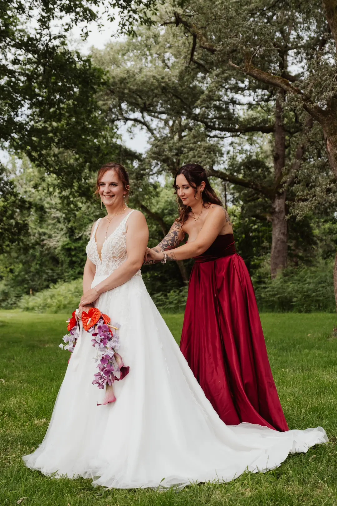Bouquet de mariée double sens – Shooting d'inspiration, Airial de Lachayre