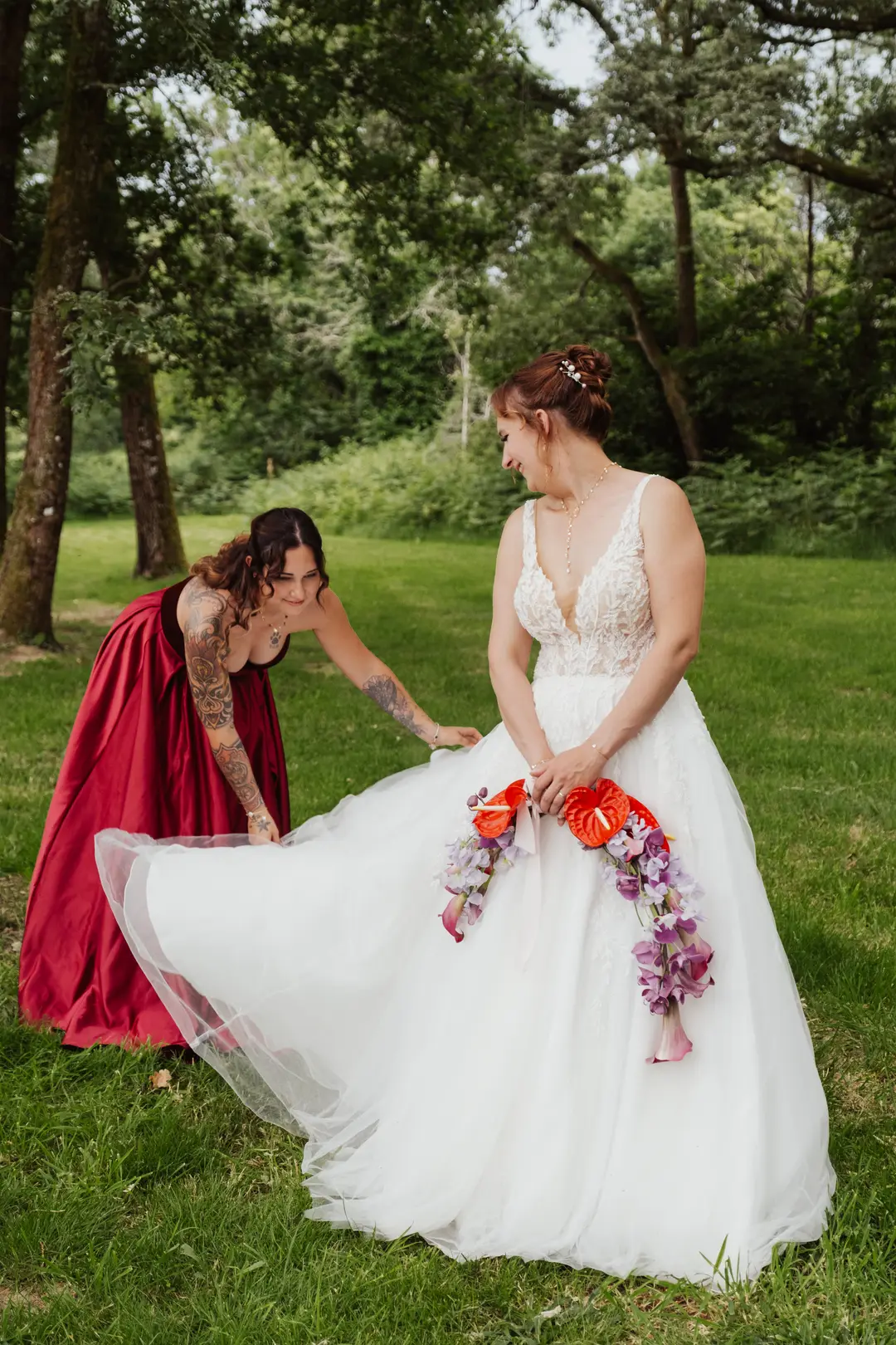 Bouquet de mariée double sens – Shooting d'inspiration, Airial de Lachayre