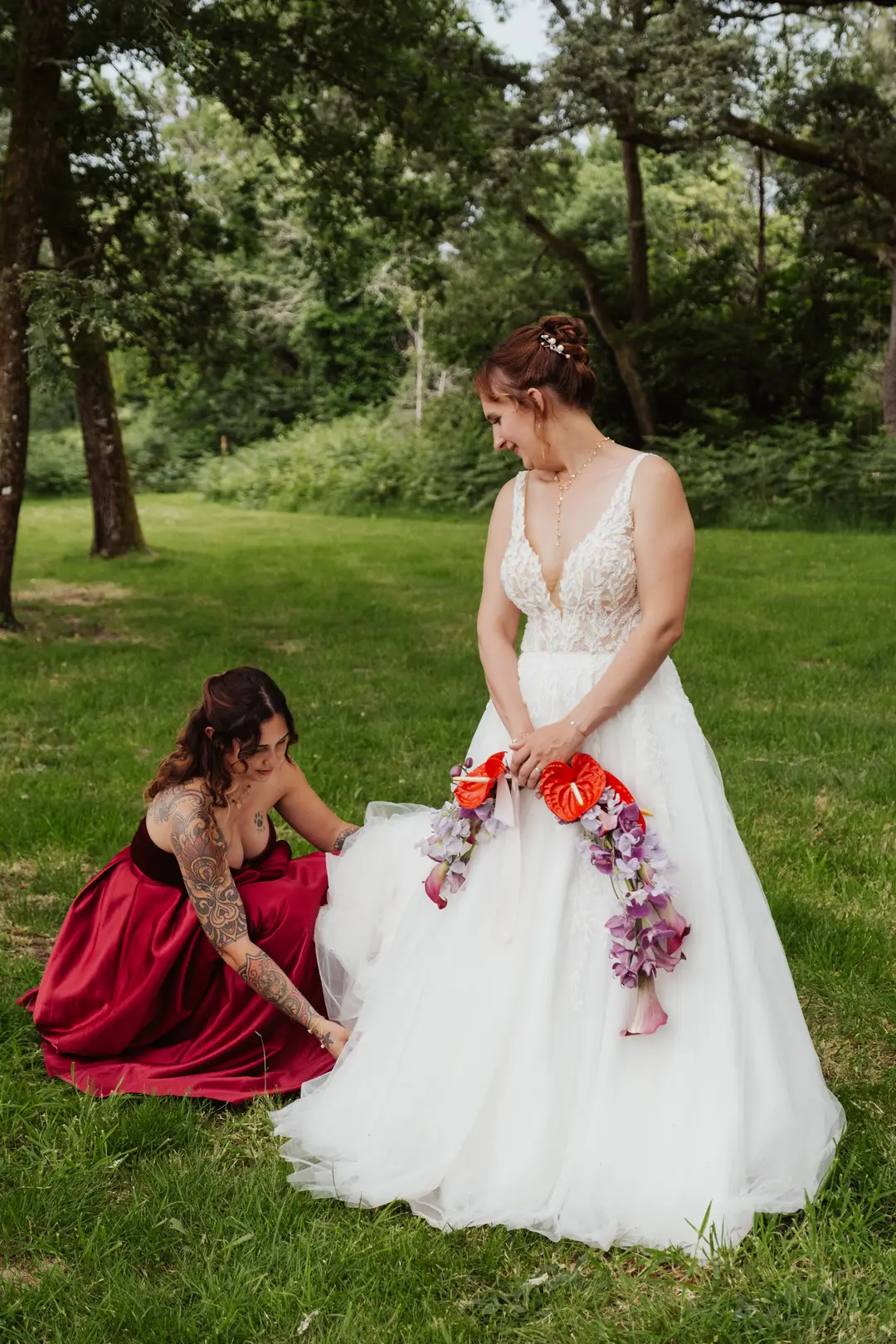 Bouquet de mariée double sens – Shooting d'inspiration, Airial de Lachayre