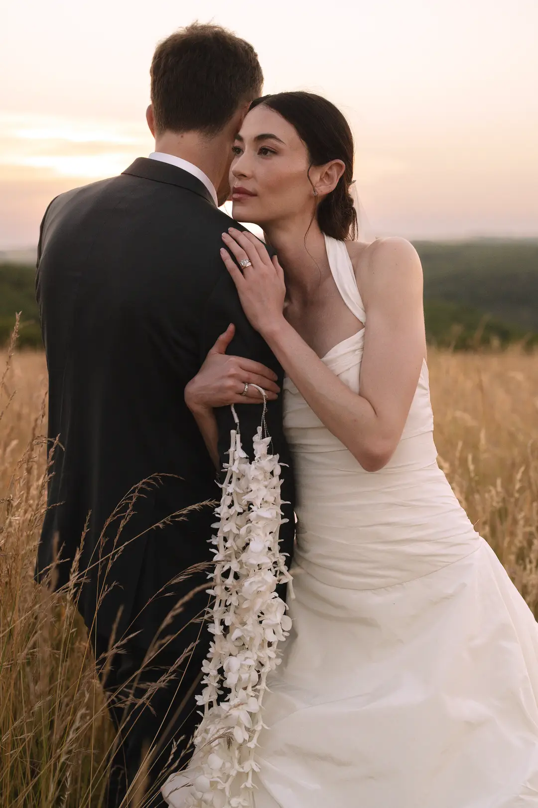 Bouquet retombant mariée – mariage Amy & Christian