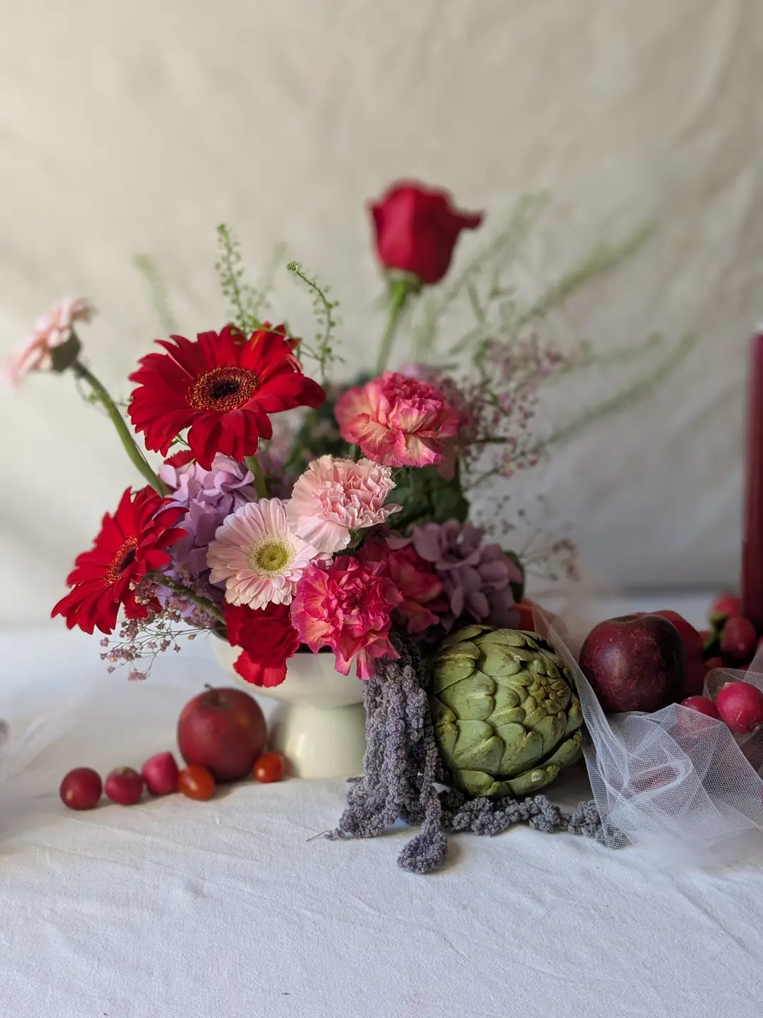 Centre de table fleuri – Shooting Fleurs & Cie