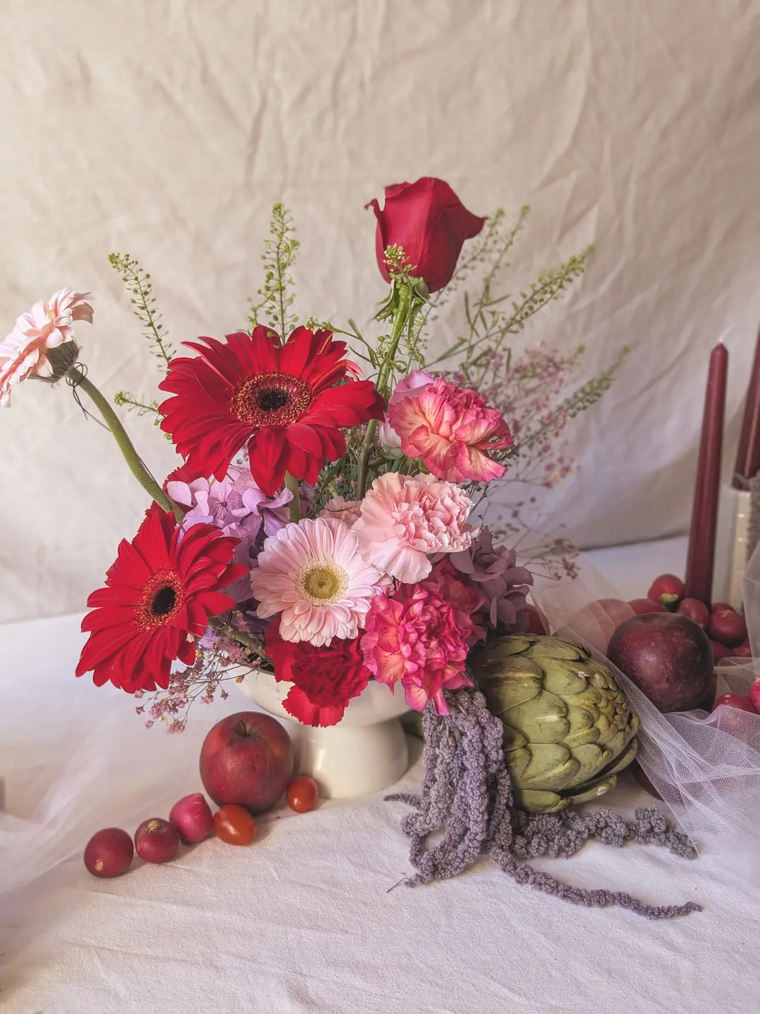 Centre de table fleuri – Shooting Fleurs & Cie