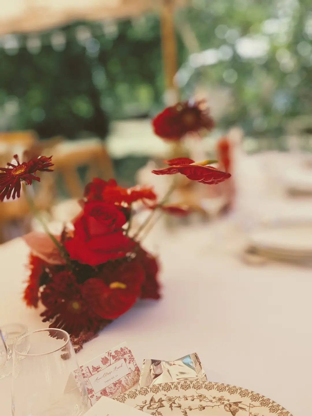 Centre de table, fruits et fleurs, mariage