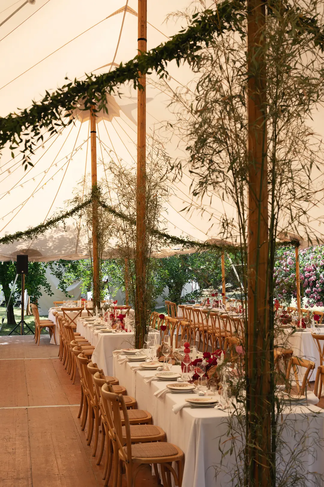 guirlande de feuillage – mariage Amy & Christian