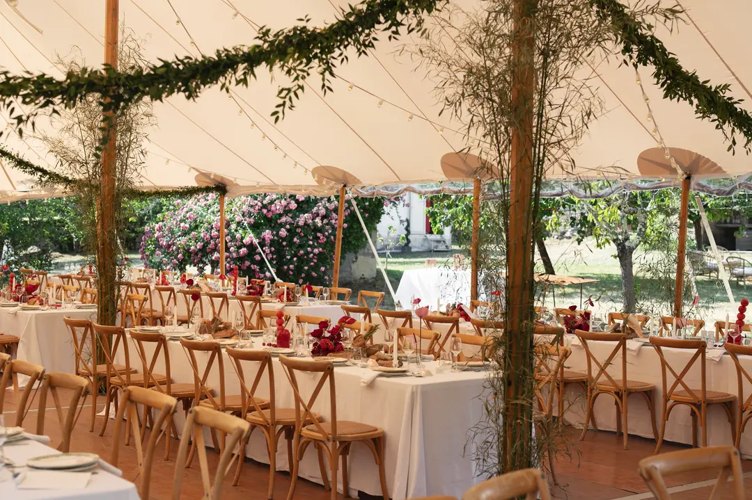 guirlande de feuillage – mariage Amy & Christian