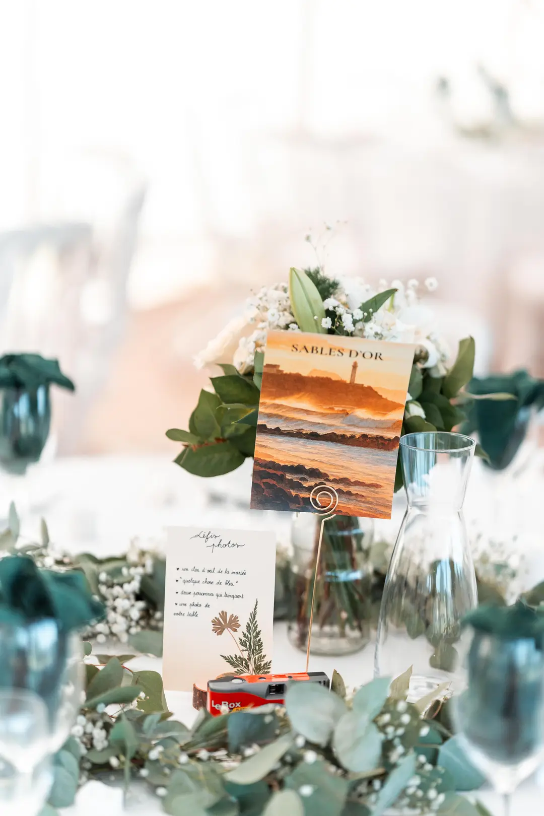guirlande feuillage table – mariage Charlotte & Hugo