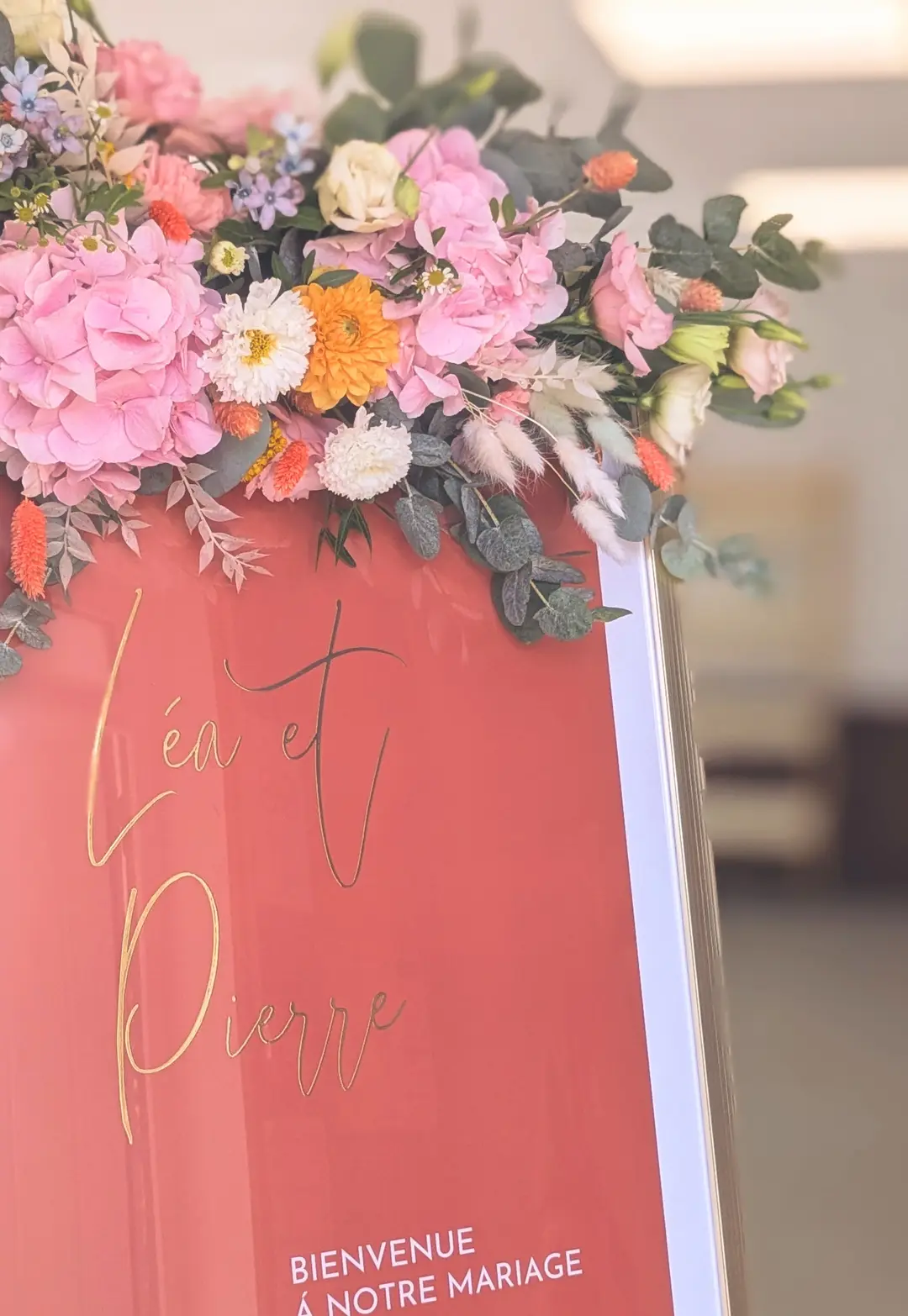 Panneau de bienvenue – mariage Léa & Pierre