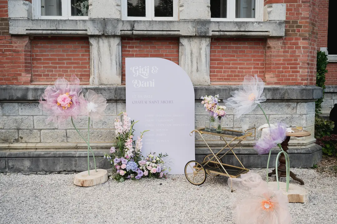 Panneau de bienvenue mariage