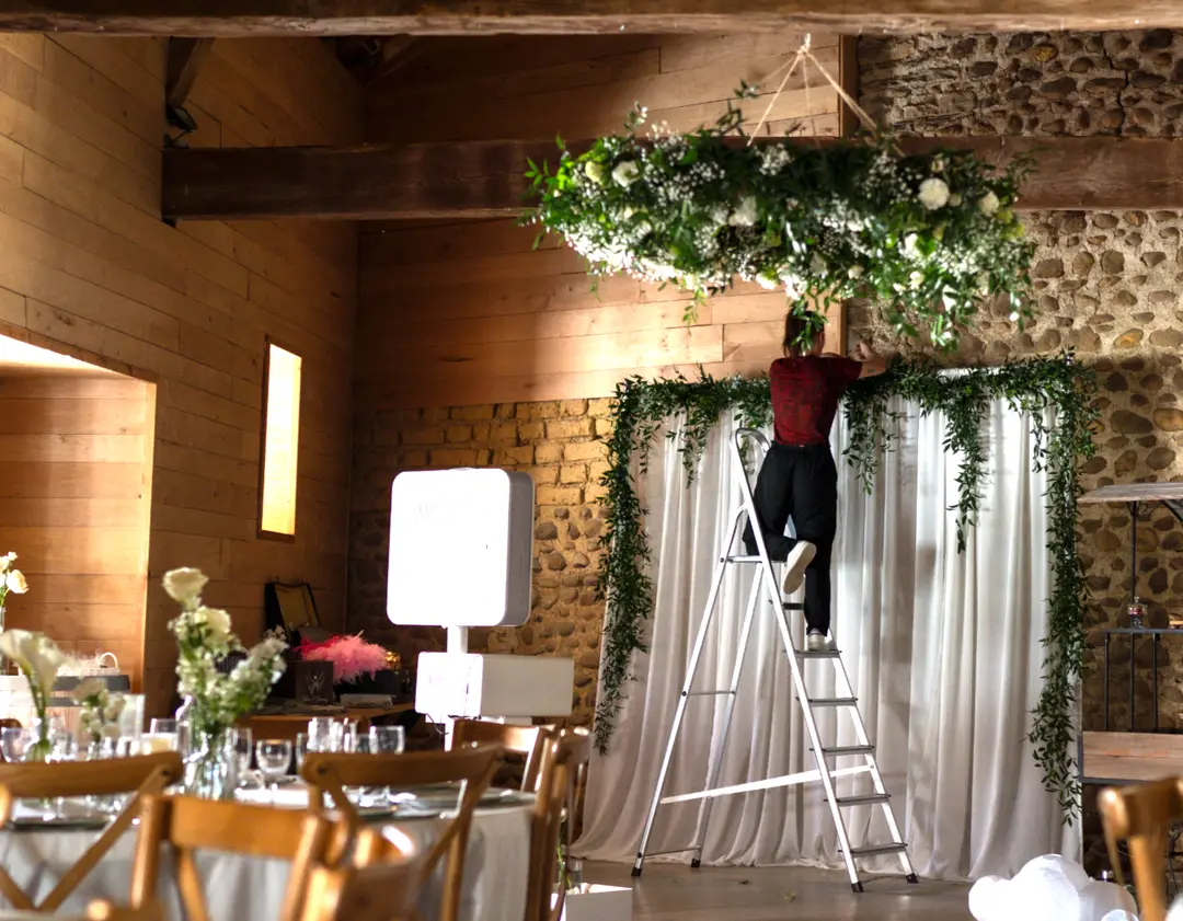 Suspension florale, dîner mariage